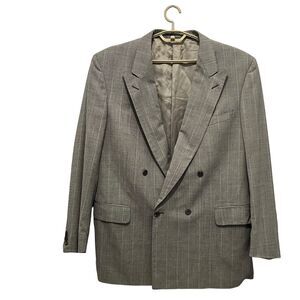 Ermenegildo Zegna Suit Jacket Sport Coat Men SZ 44 46 Double Breast Houndstooth